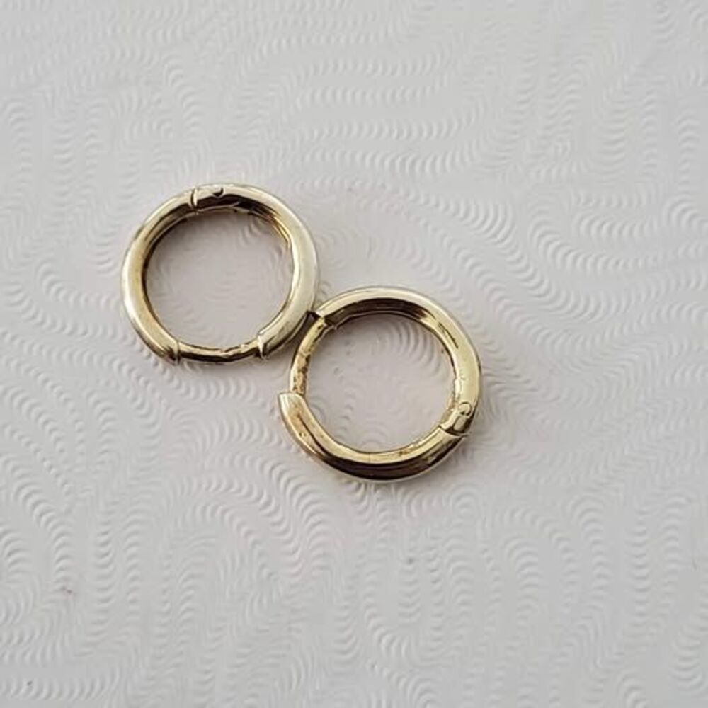 Small Sterling Silver Gold Plated Hoops Earrings